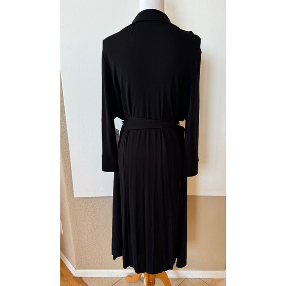 NWT Classic Black Wrap Dress Sz 1X Goth Y2K Career Classic - Picture 2 of 10